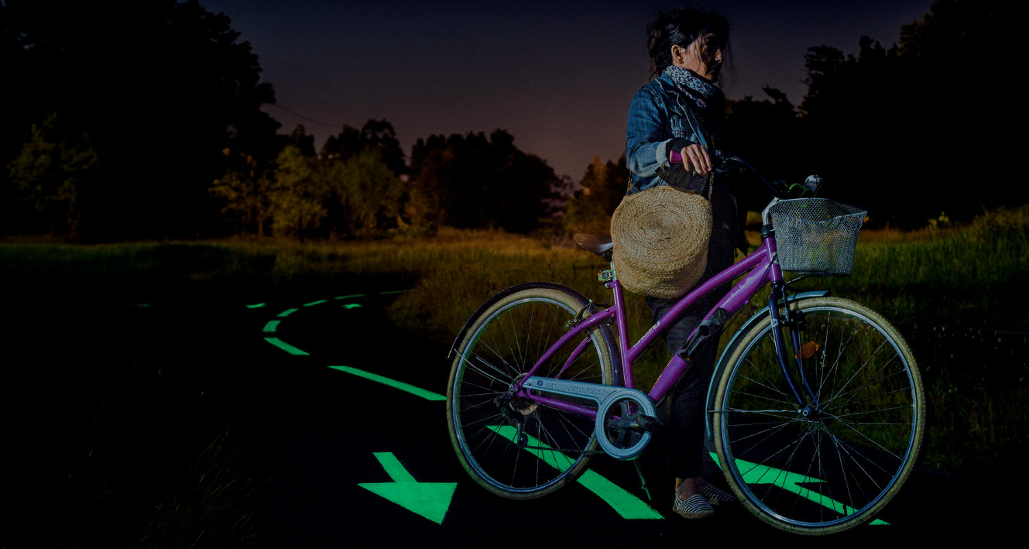 Piste cyclable luminescente Pessac Montesquieu