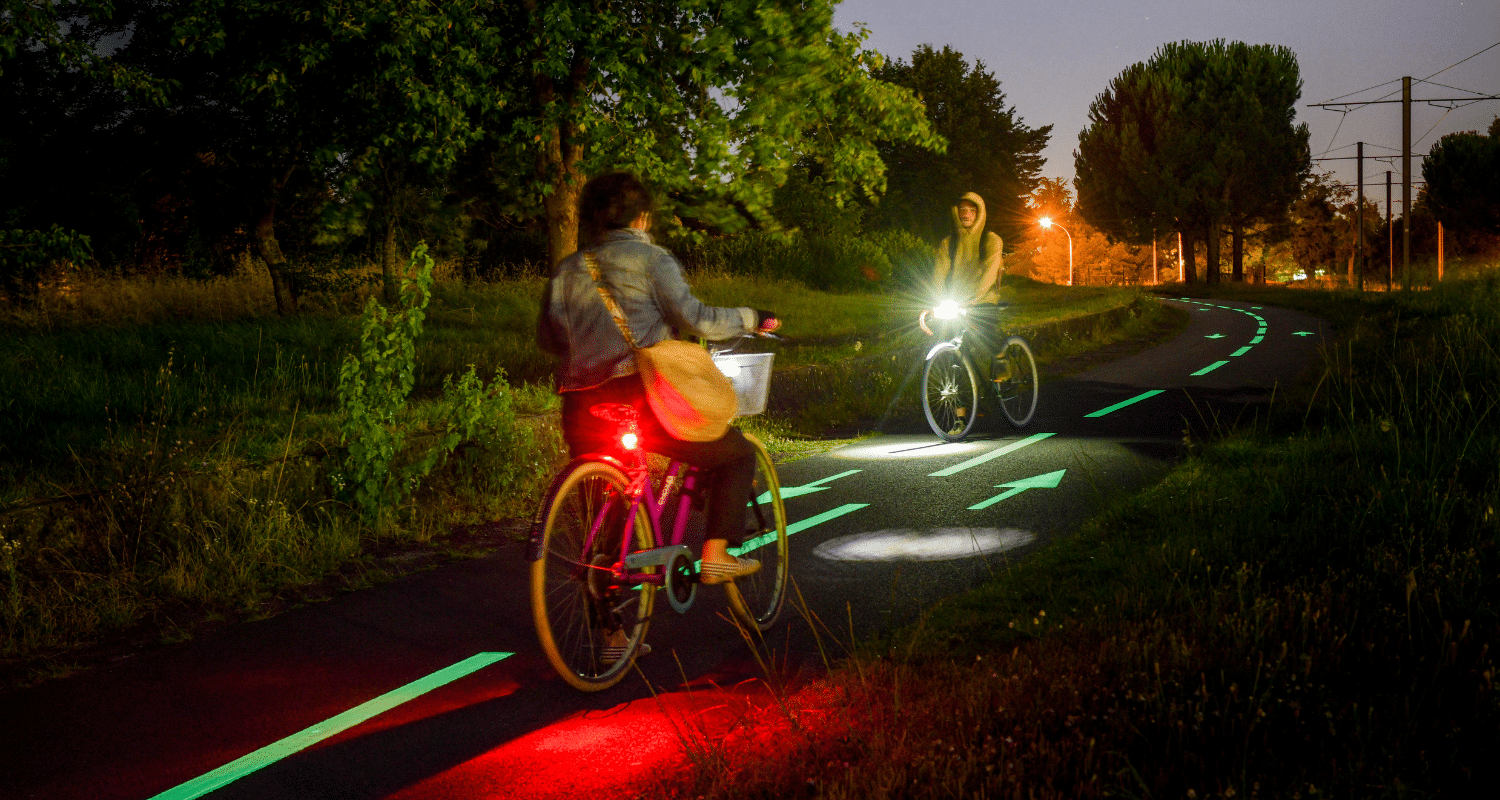 Piste cyclable luminescente Pessac Montesquieu