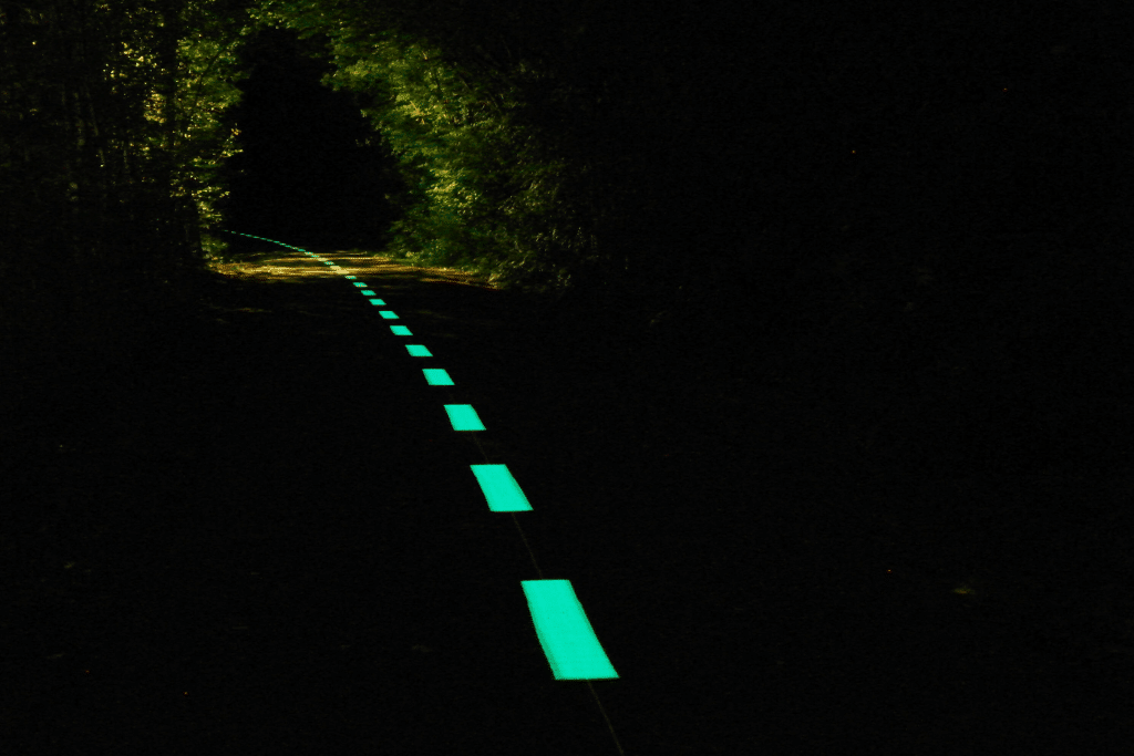 Piste cyclable Namur de nuit