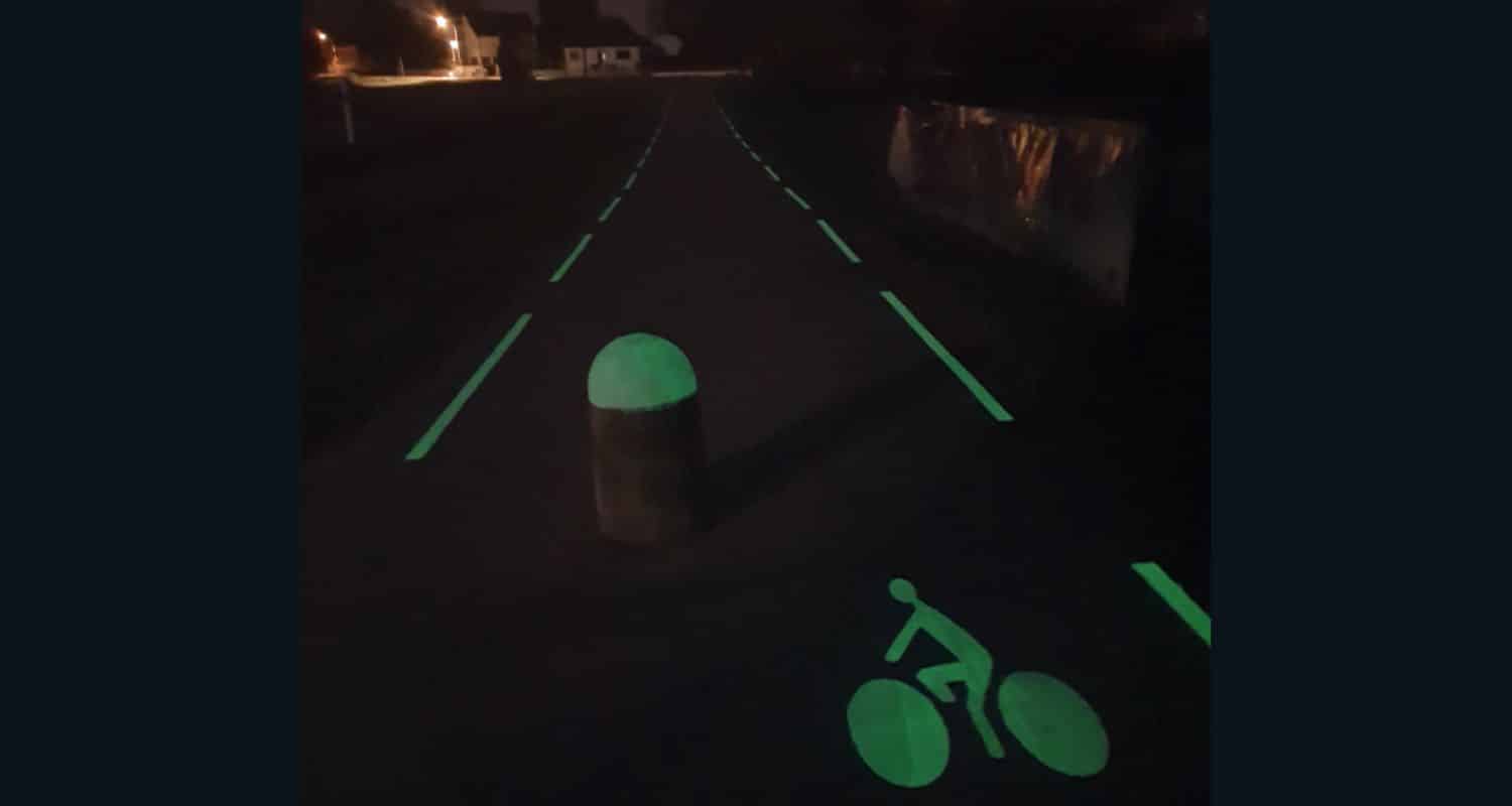 Piste cyclable Muttersholtz de nuit