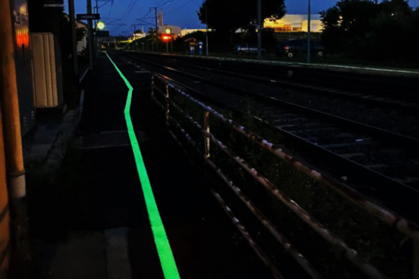 SNCF Cessieu, LuminoKrom® photoluminescent marking