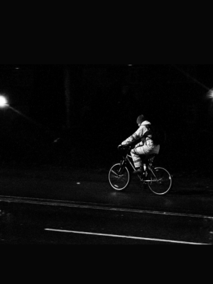 déplacement à vélo de nuit