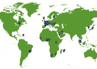 Carte des distributeurs de peinture LuminoKrom dans le monde