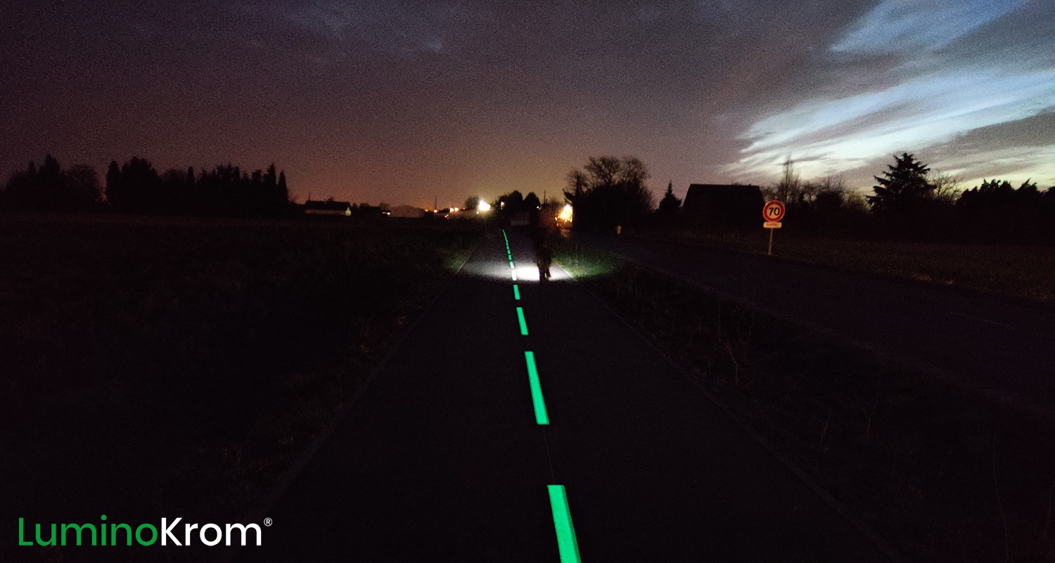 Piste cyclable sécurisée par Luminokrom pour les vacances à vélo