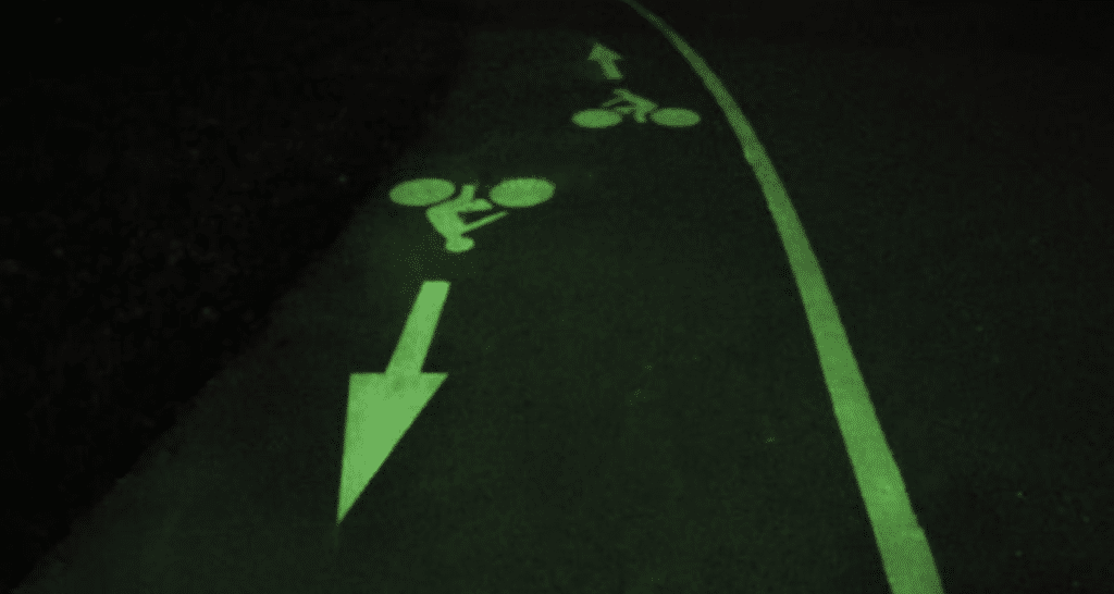 Piste cyclable luminescente Epinal