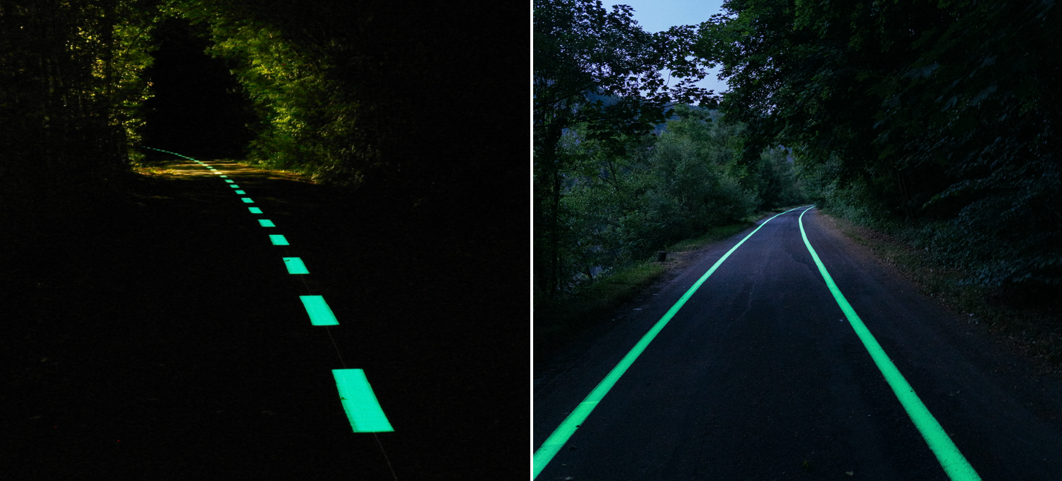 Marquage luminescent sur les ravels en Belgique