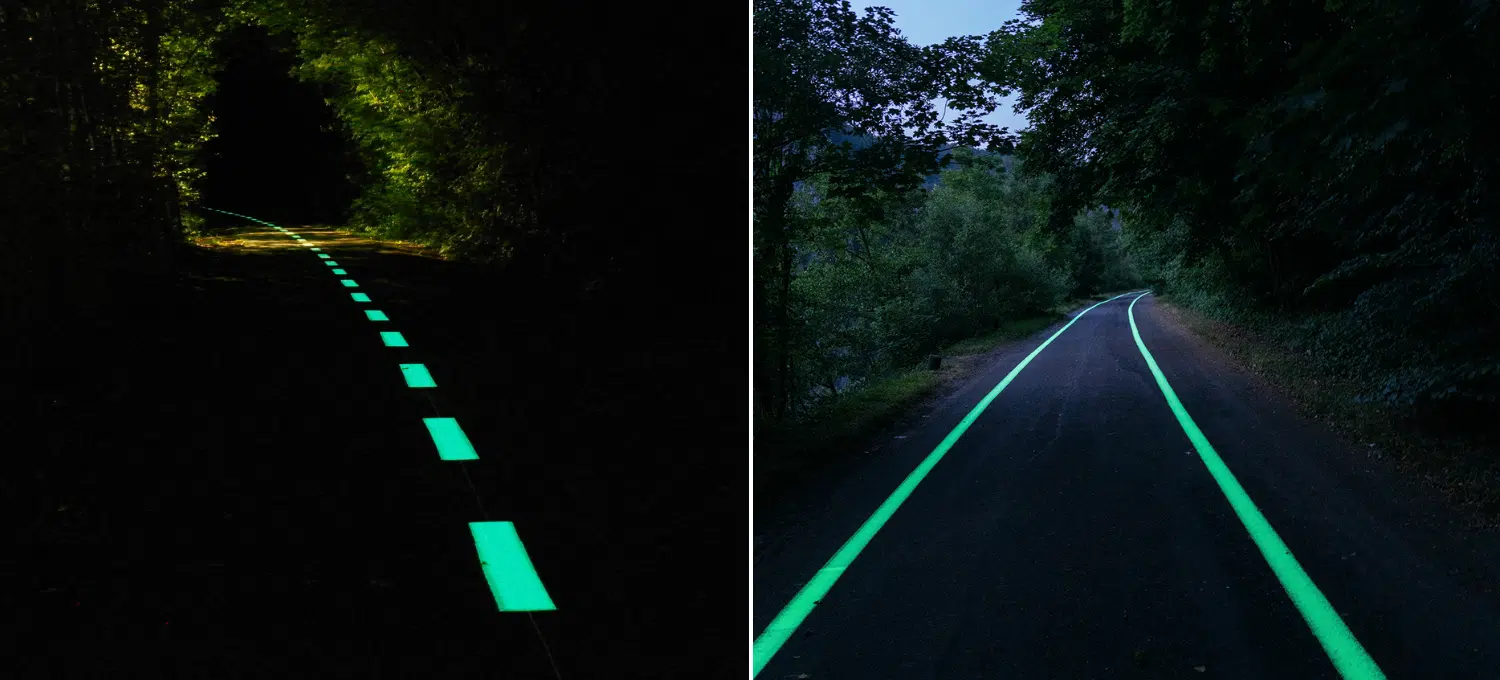 Marquage luminescent sur les ravels en Belgique