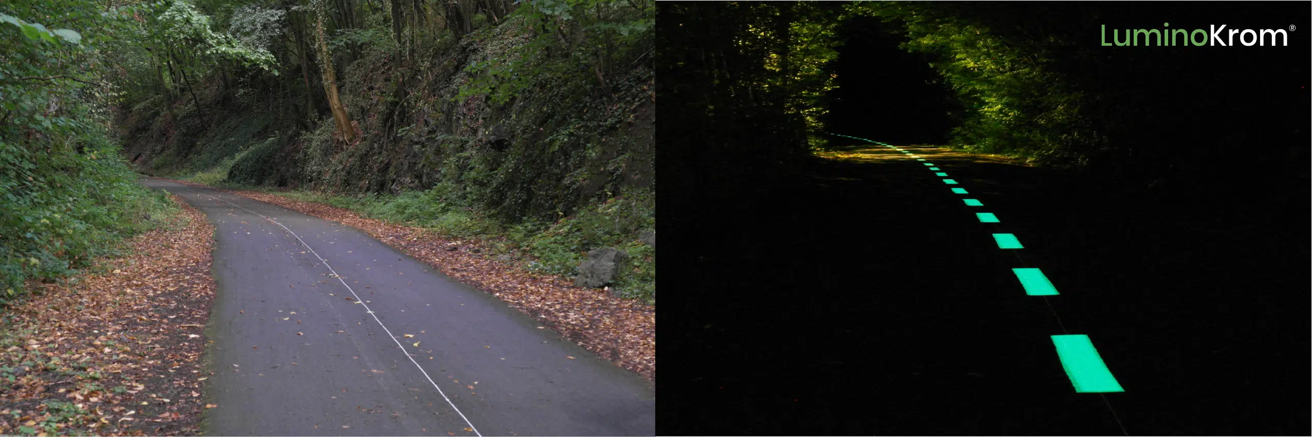 Avant-après de la piste cyclable écoresponsable de Namur