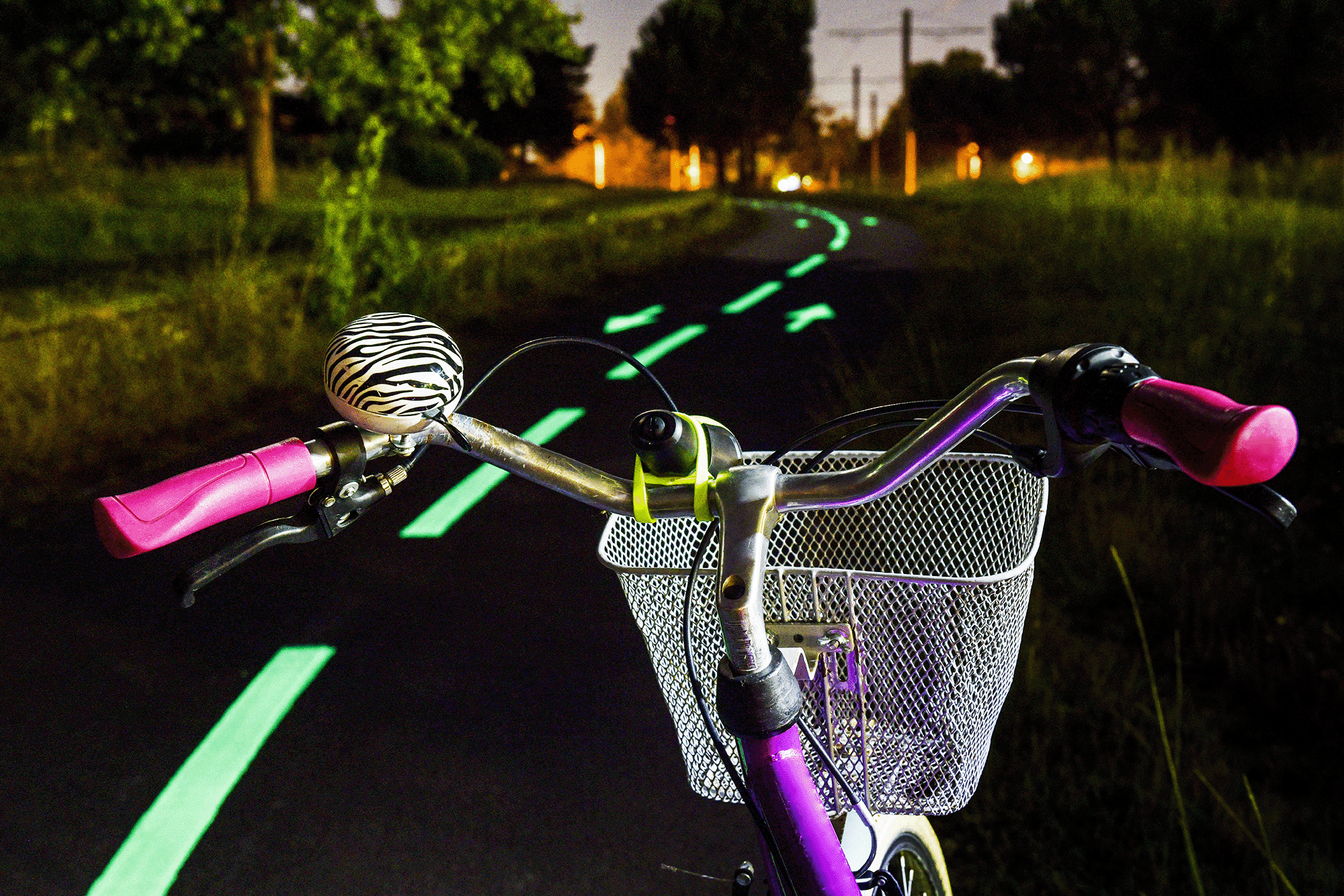 Piste cyclable de nuit